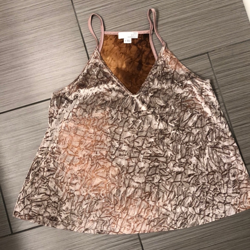 Ten Sixty Sherman Crushed Velvet Top